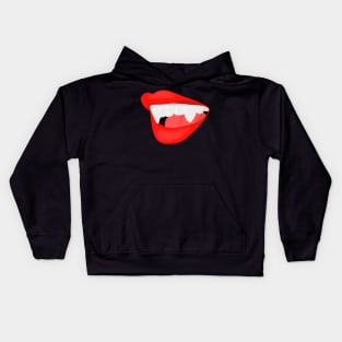 Vampire Lips Thirsty for a Neck Kids Hoodie